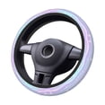 thumbnail image 4 of Gaeub Striped Gradient Breathable Stretch Elastic Steering Wheel Cover, Cool in Summer and Warm in Winter, Universal 15 inch, 4 of 8