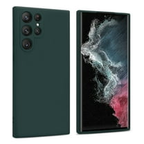 Samsung Galaxy S22 Ultra Case Silky Soft Touch, Liquid Silicone Protective Phone Case Green