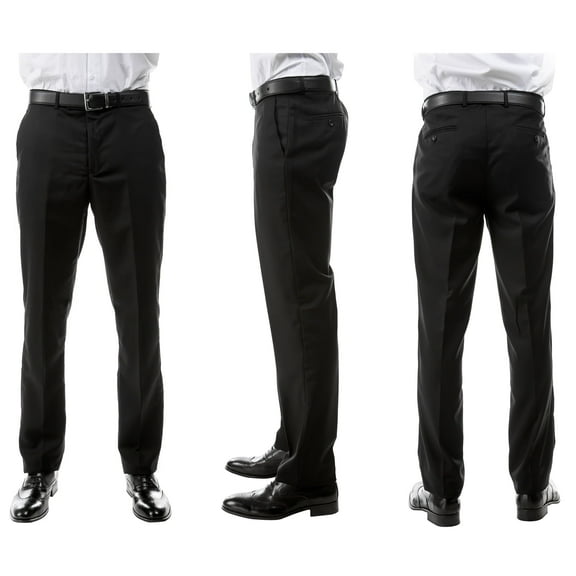 Men's 3-Pack of Black Dress Pants by Azzuro