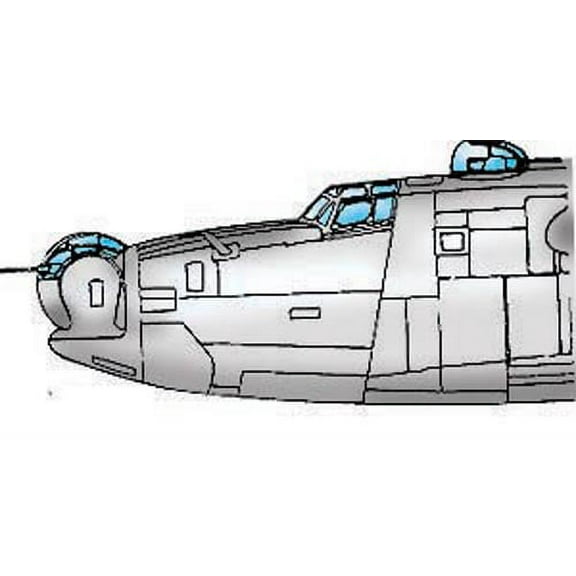 PB4Y-1 Privateer Vacuform Canopy, Glazing Set for Minicraft, Academy (1/72 model kit accessory)