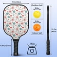 thumbnail image 4 of Pickleball Paddles Set,Pioneer Flower Floral Print Pattern Fiberglass Surface Pickleball Racket Set with 2 Indoor Outdoor Pickleball Balls and Pickleball Bag,Pickle-ball Equipment, 4 of 6