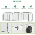 thumbnail image 4 of Garvee Mini Greenhouse 116.93 x 39.37 x 31.5 inch, PE Cover with Roll-up Zipper Door, White, 4 of 6