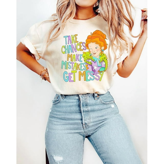 Take Chances Make Mistakes Get Messy T-shirt, Miss Frizzle T-shirt, Magic School Bus T-shi - Ivory - S