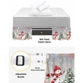 thumbnail image 3 of Gray Snowman Christmas Bed Skirt Queen Size 16 Inch Drop, Wrap Around Bed Skirts, Xmas Tree Coastal Snowflake Starfish Elastic Bedskirt Pleated Bed Frame Cover Luxurious Dust Ruffle for Queen Bed, 3 of 6