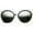 Black-Silver / Silver Mirror, variant on sunglassLA Unisex Womens Two-Toned Color Mirror Lens Cat Eye Sunglasses (Tortoise-Gold / Green Blue Mirror) - 54mm