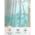 thumbnail image 6 of Sheer Curtains 45 Inch Length 2 Panels Set for Kitchen, Aqua Ombre Mountain Semi Sheer Curtains for Windows, Nature Abstract Art Marble Gradient Voile Window Treatments Rod Pocket Curtain, 6 of 7
