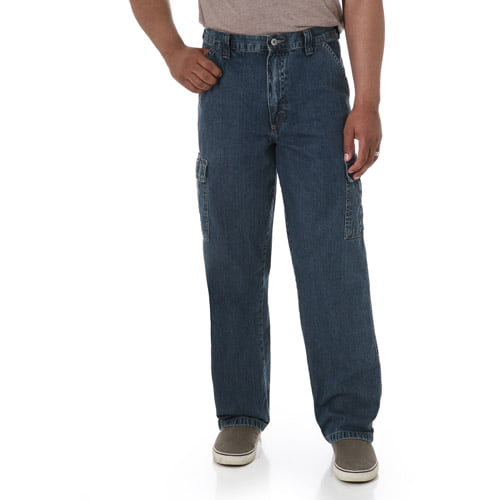 Wrangler - Wrangler Big Men's Cargo Style Denim Jeans, Relaxed Fit ...