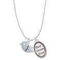 thumbnail image 1 of Delight Jewelry Silvertone Little Bird Initial - J - Best Mom Ever Charm Necklace, 1 of 4