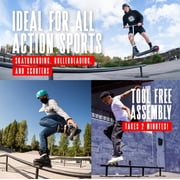 Madd Gear Grind Rail - 99 Long - 3-Step Adjustable Height - Extra Stability Practice Skate Rail