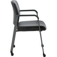 thumbnail image 6 of Lorell LLR30951 Healthcare Guest Chair with Casters, Black, 6 of 7