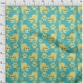 thumbnail image 4 of oneOone Georgette Viscose Turquoise Blue Fabric Halloween Craft Projects Decor Fabric Printed By The Yard 42 Inch Wide, 4 of 4