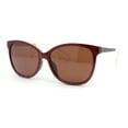 thumbnail image 2 of Womens Retro Oversized Horn Rim Cat Eye Fashion Sunglasses Burgundy Gold - Brown, 2 of 4