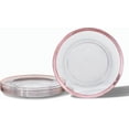 thumbnail image 1 of RCZ Décor ELEGANT ROSE GOLD RIMMED WEDDING CHARGER PLATES | 12 PC - 13”, 1 of 5