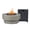 With Tank Cover, variant on BAIDE HOME 32" Round Steel Low Profile Propane Fire Pit Table, 50,000 BTU Outdoor Gas Fire Pit with Lid, Glass Rocks, Cover, Pre-attached 10ft Propane Hose