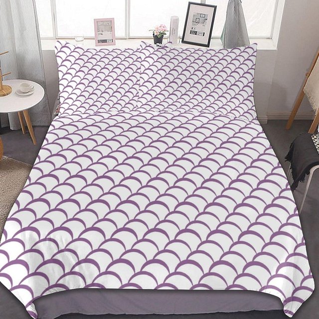 HAHDAXIA Repeat Pattern Bedding Solid Comforter Set for All Seasons,3 Pieces(1 Comforter+2 Pillowcases),Soft Microfiber Bedding Set Queen(90"x90")