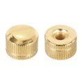 thumbnail image 4 of Unique Bargains M5 Acorn Cap Nut Bolt Cover Screw Caps Insert Female Thread Knurled Gold Tone 15 Pack, 4 of 5