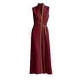 thumbnail image 5 of YuXingFu Wedding Guest Dresses for Women Summer Maxi V-Neck Plus Size Womens Dress Sleeveless for Vacation Long Casual Summer Wine S, 5 of 9