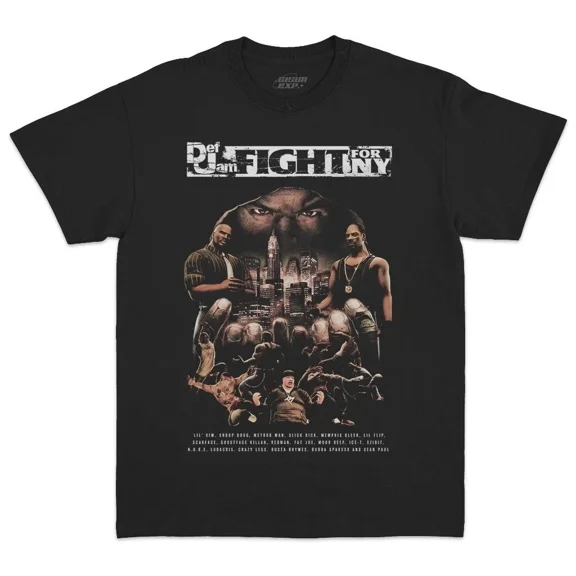Def Jam Fight for NY Vintage Game Graphic Tee Gaming Lover Bootleg Shirt S-5XL