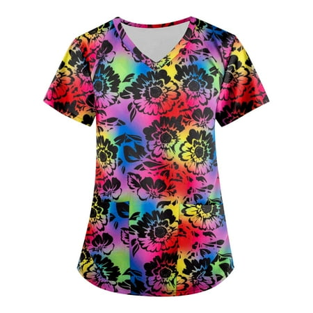 

XHJUN Scrub Tops 4x Xs-5x Red XXL