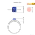 thumbnail image 4 of ANGARA Natural Emerald Cut 1.5 ct Tanzanite Solitaire Ring with Milgrain in 14K White Gold for Women (Size-8x6mm) | December Birthstone, Anniversary, Jewelry Gift for Women | Natural Tanzanite Ring, 4 of 9