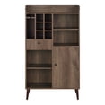 thumbnail image 1 of Furniture of America Alzon Wood Multi-Storage Wine Rack in Distressed Walnut, 1 of 7