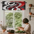 thumbnail image 5 of Abstract Line Window Valance Curtain Dark Art Rod Pocket Short Curtain for Living Room, Bedroom & Kitchen Window Decor 60x18in, 5 of 8