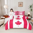 thumbnail image 4 of Castle Fairy Red Maple Leaves Full Size Comforter Sets,Canada Flag Bedding Sets, 4 of 8