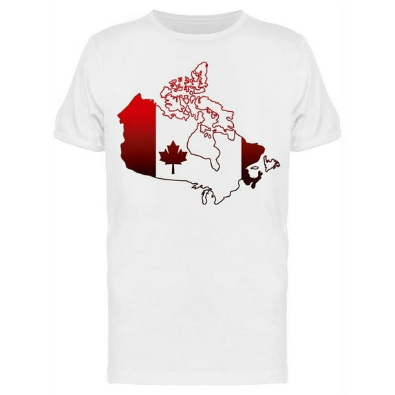 Canada Flag In Map T-Shirt Men -Image by Shutterstock, Male XX-Large