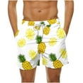 thumbnail image 2 of Xysaqa Men's Swim Trunks Pineapple Beach Board Shorts Swimsuits for Men Big & Tall Above Knee Sports Swimwear Summer Holiday Bathing Suits with Pockets S-5XL, 2 of 6