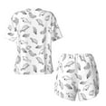 thumbnail image 5 of Qekee Sea Turtle Women's Pajama Set Short Sleeve Sleepwear Summer Home Wear with Pockets Soft Short Sleeve Shirt - Sea Turtle, 5 of 9