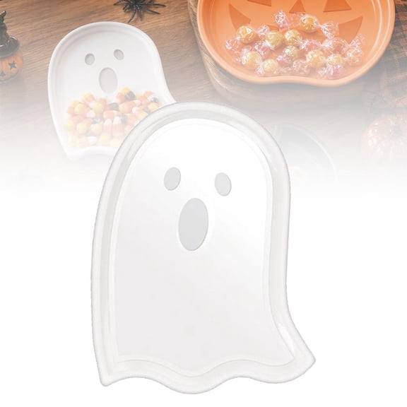 1PCS Halloween Party Serving Trays - Dessert Candy Snack Plates - Cheese Snack Board Serving Platter Serving Platters Farmhouse Trays for Halloween Party Decor - Style Ghost