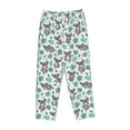 thumbnail image 6 of Uemuo Bears and Tropical Leaves Pattern Women's Wide Leg Palazzo Lounge Pants with Pockets Light Weight Loose Comfy Casual Pajama Pants-Small, 6 of 9
