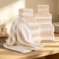 thumbnail image 7 of Jessy Home 12 Piece Apricot Yellow Towel Set Soft Bath Towel for Bathroom-4 Bath Towels, 4 Hand Towels, 4 Washcloths Highly Absorbent Bath Sheet for Hotel & Spa, 7 of 7