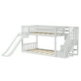 thumbnail image 4 of Low Bunk With Stairs, Easy Slide & Firetruck Curtain, White, 4 of 10