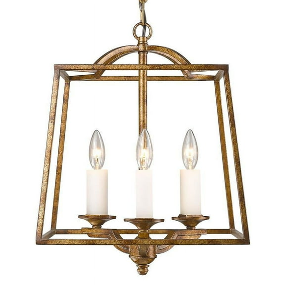 Golden Lighting Athena 3-light Pendant in Grecian Gold