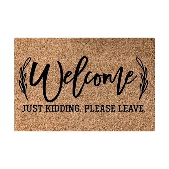 Hewann Indoor Outdoor Mat Funny Cute Doormat - Welcome Friends Home Entry Mat, Low-Profile Design, Indoor Outdoor Rug for Front Door, Great Gift for New Homeowners Indoor Outdoor Mat
