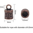 thumbnail image 2 of 100pcs Cord Ends Leather Tassel Cap 5 Color Barrel Alloy Leather Cord Ends Cord Link Buckle Glue-in End Cap for Kumihimo Barrel and Jewelry Making (16x9mm Hole: 3mm), 2 of 7