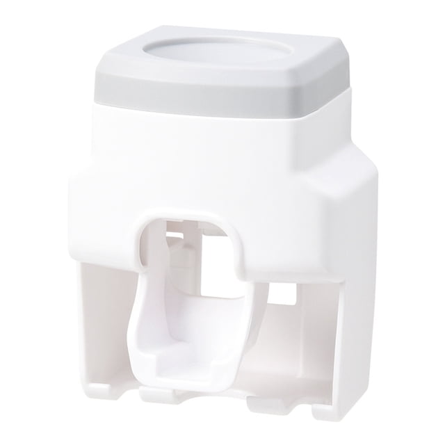 Visland Automatic Toothpaste Dispenser Set Easy to Install Wall-Mounted Toothpaste Squeezer with Toothbrush Holder Bathroom Accessories