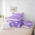 thumbnail image 6 of Homewish Watercolor Gradient Butterfly 7-Piece Twin Bedding Sets,3D Colorful Butterflies Bedding Comforter Set,Purple White Sheet Sets For Girls Teens,Luxury Bedroom Decor Reversible, 6 of 8