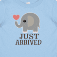 thumbnail image 4 of Inktastic Just Arrived Baby Elephant Boys or Girls Baby T-Shirt, 4 of 5