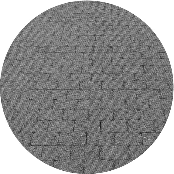 Ahgly Company Indoor Round Patterned Gray Dolphin Gray Area Rugs, 6' Round