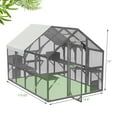 TLAEK Large Wooden Outdoor Cat House, 57.2ft² Cat Run Enclosure Walk in
