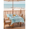 thumbnail image 2 of Outdoor Tablecloth with Umbrella Hole for Patio/Picnic/Party/Camping, Turquoise Coastal Waterproof Table Cloth Rectangle Table Cover Washable, Nautical Coral Starfish Shell Octopus Sea (54"x 80"), 2 of 8