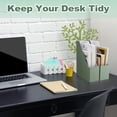 thumbnail image 6 of Sage Green Magazine File Holder Set Of 6 Sturdy Cardboard Desk Organizer With Gold-Tone Label Slots For Home Office Bookshelf, 6 of 7