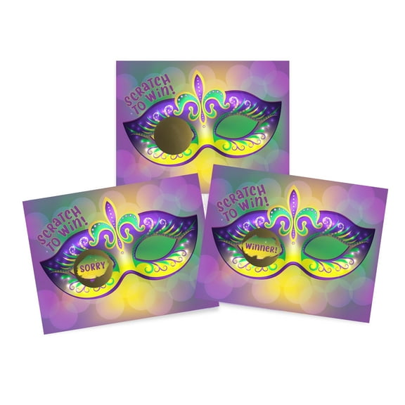 My Scratch Offs Mardi Gras Masquerade Mask Scratch-off Card Game, 26 Pack