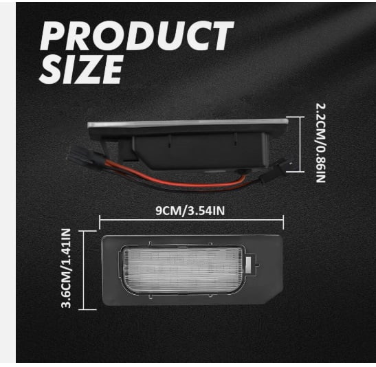 2x License LED Plate Light Lamp 8341A132 Fit 2011- 2025 Outlander Mitsubishi Sport