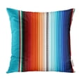 thumbnail image 1 of BOSDECO Blue Pattern Detail Mexican Color in Colorful Serape Stripe Pillow Case Pillow Cover 18x18 inch, 1 of 1