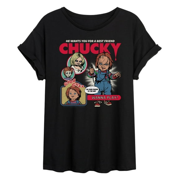 Chucky - Comic Cover - Women's Oversized Graphic T-Shirt