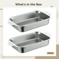 thumbnail image 5 of 2PCS Stainless Steel Cake Pans, Rectangle Sheet Pans with Handles for Baking, Shallow Thickened Design, Easy-Clean Nonstick Pans for Oven Use, Ideal for Roasting and Cooking, 5 of 5