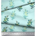 thumbnail image 3 of Soimoi Rayon Crepe Fabric Leaves & Floral Block Fabric Prints by Yard 46 Inch Wide, 3 of 3
